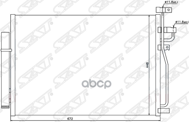 

Радиатор Кондиционера Chevrolet Captiva/Opel Antara 2.4/3.2 06- Sat арт. ST-CH06-394-0