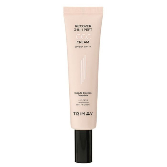 ССС крем с пептидами Trimay Recover 3-in-1 Pept CCC Cream SPF50+PA+++ trimay густая пенка для умывания лица и очищения пор с гиалуроновой кислотой 120