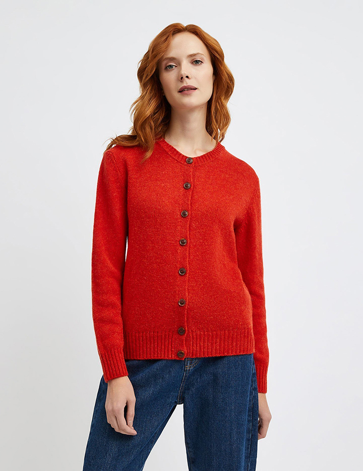 

Кардиган женский United Colors of Benetton 21A_103ME5582 оранжевый S, 21A_103ME5582