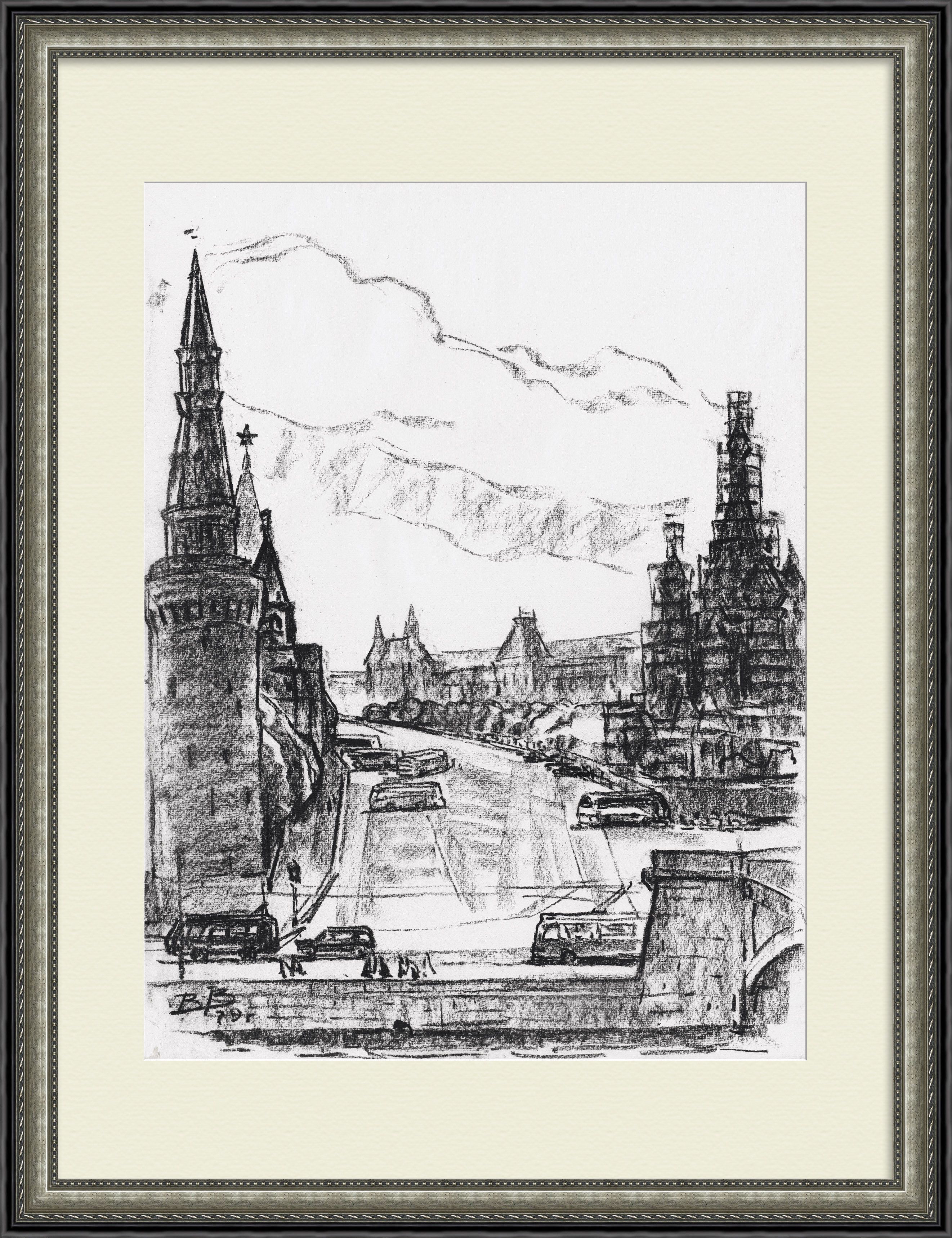

Москва обновляется Кремль Авторская советская графика, Предмет,36656