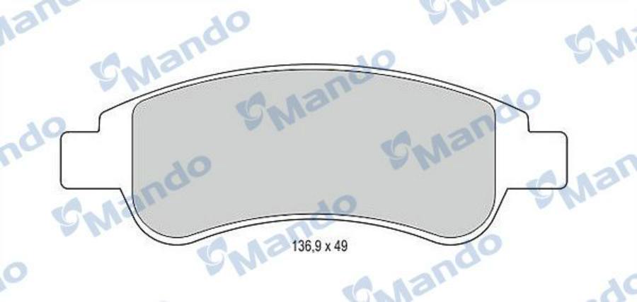 

Колодки тормозные PEUGEOT Partner 207 307 1007 CITROEN C4 Berlingo передние (4шт.) MANDO