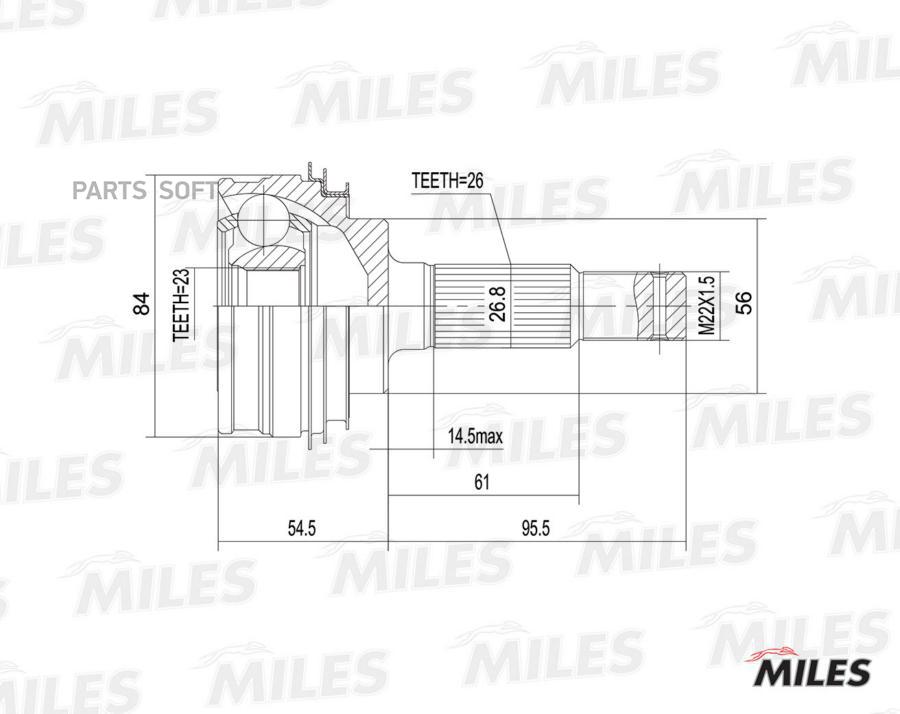 

MILES Шарнирный комплект MILES GA20467