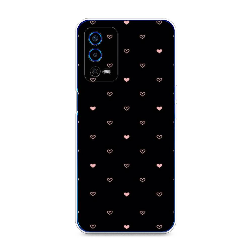 

Чехол Awog на Oppo A55 4G "Черный фон и сердечки", Разноцветный, 259150-3
