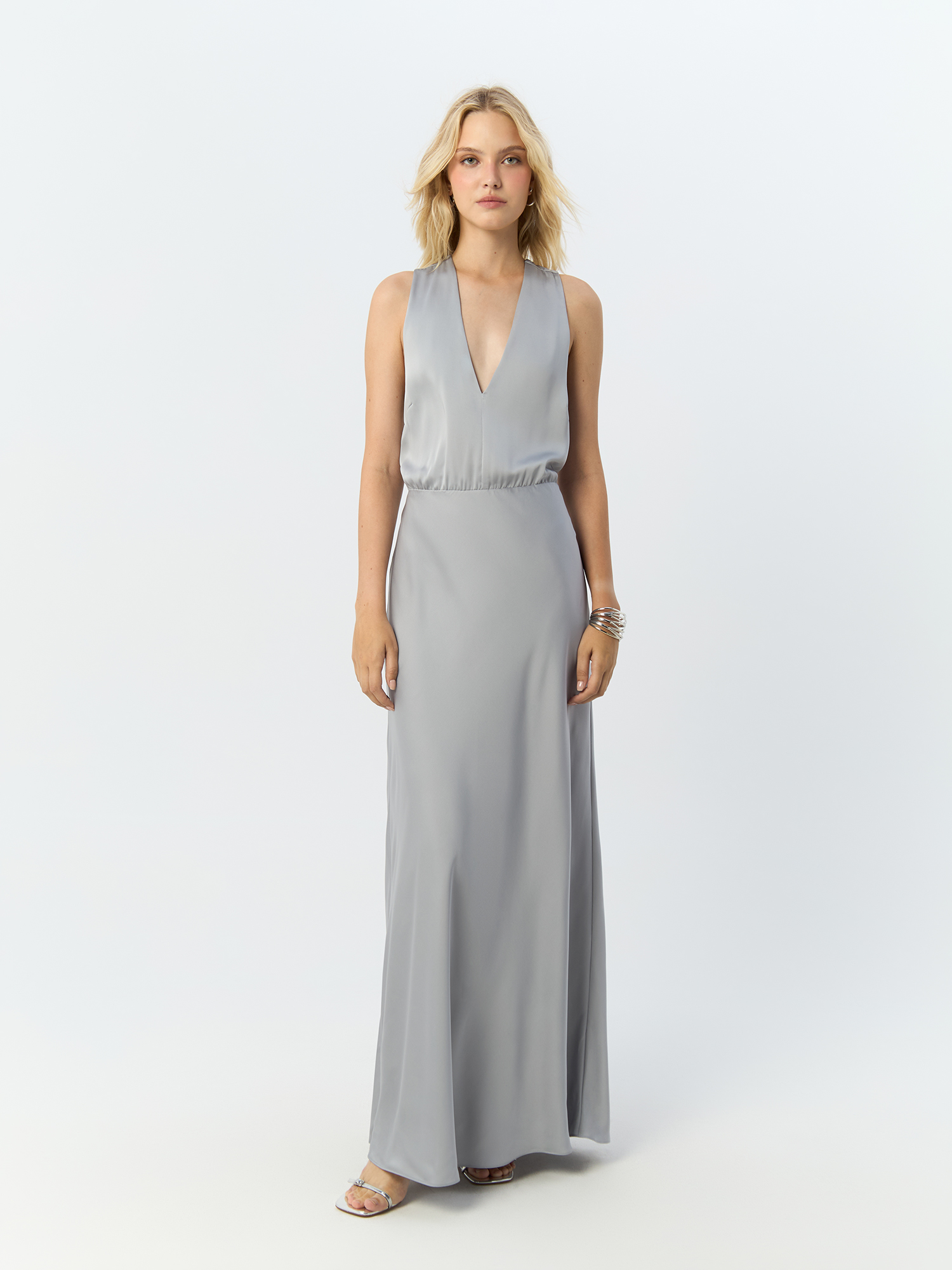 

Платье женское H&M 980061001, серое, M, Серый, 980061001