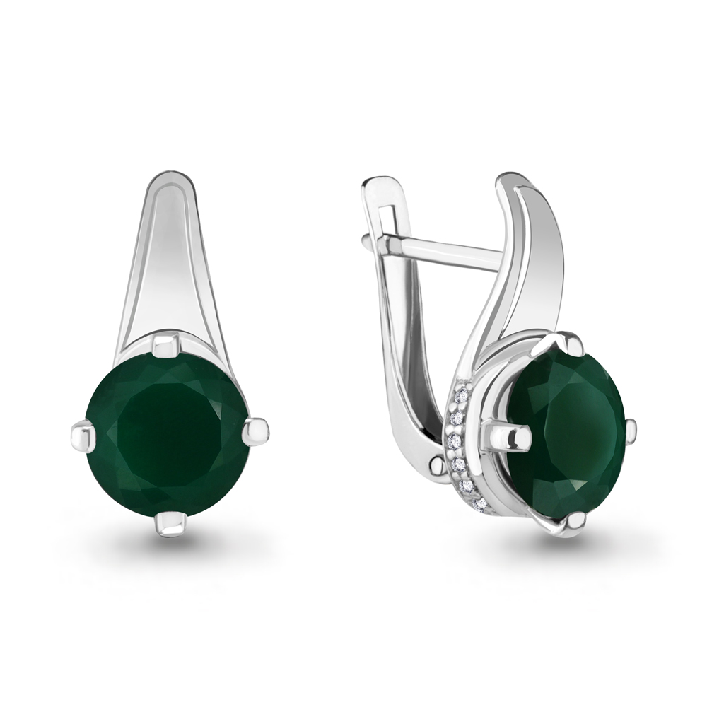 

Серьги из серебра с агатом Aquamarine 4291209А_925_р, 4291209А_925_р