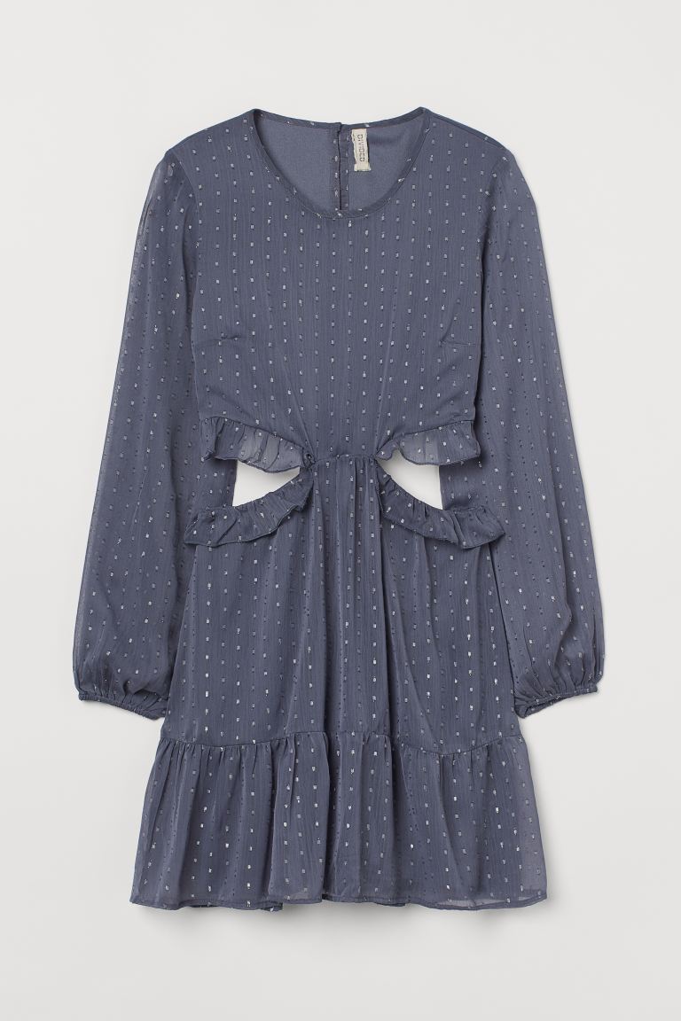 

Платье женское H&M 968719001 синее 46 EU, Синий, 9687190