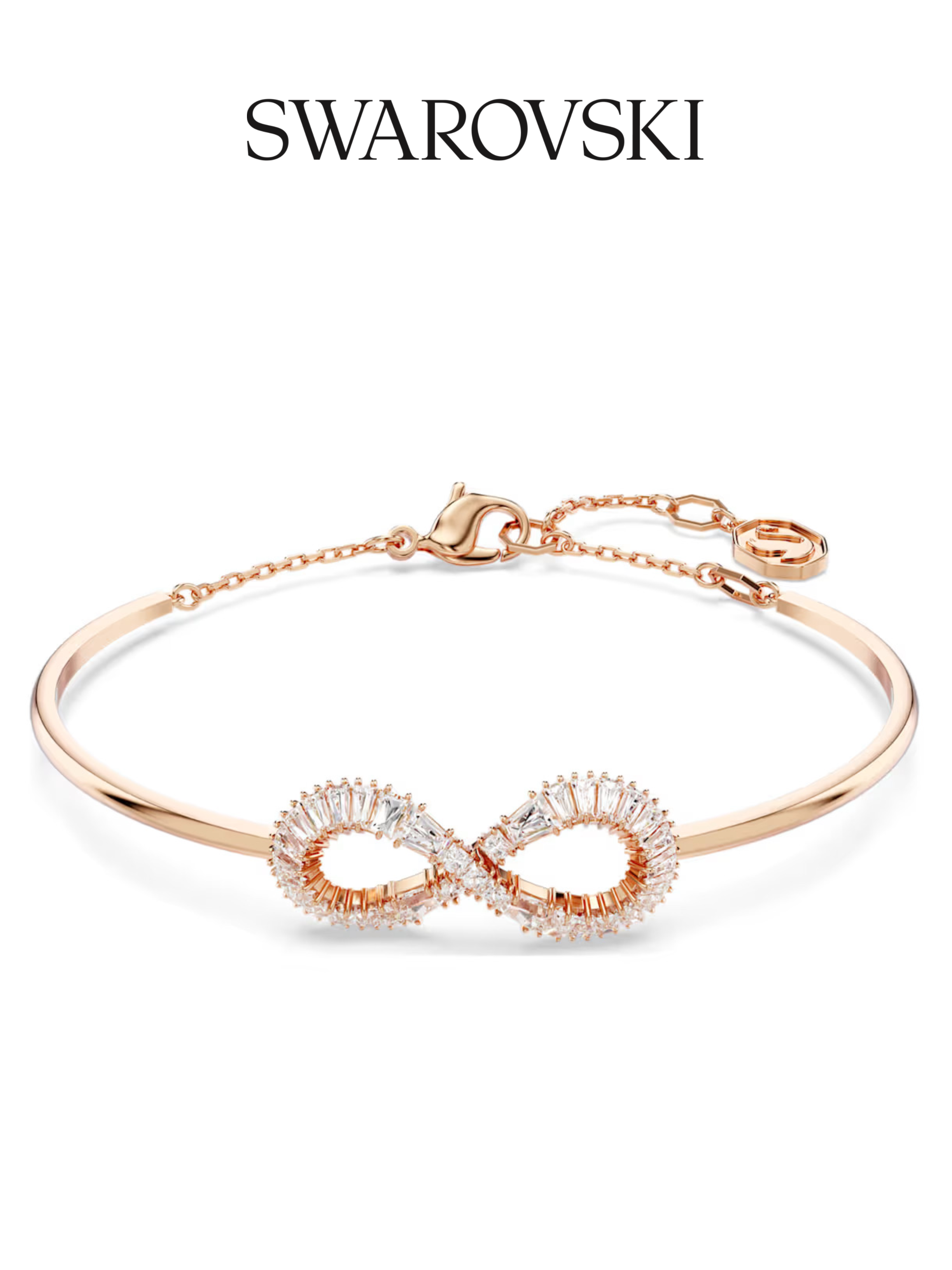 

Браслет из стали р.16.5 NoBrand Hyperbola Infinity, swarovski, Hyperbola Infinity