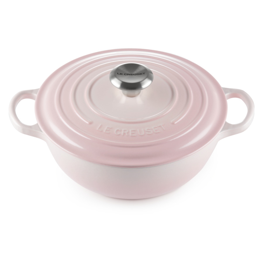 фото Казан le creuset 24см, чугун, розовый (shell pink)