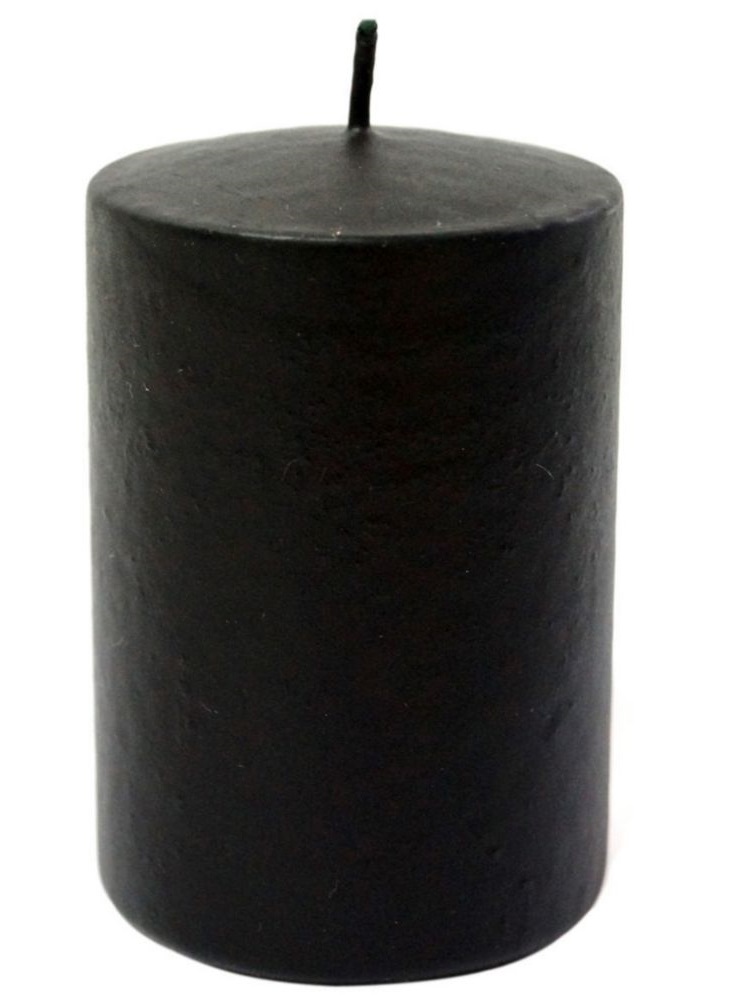 фото Свеча evis цилиндр черная 15 см