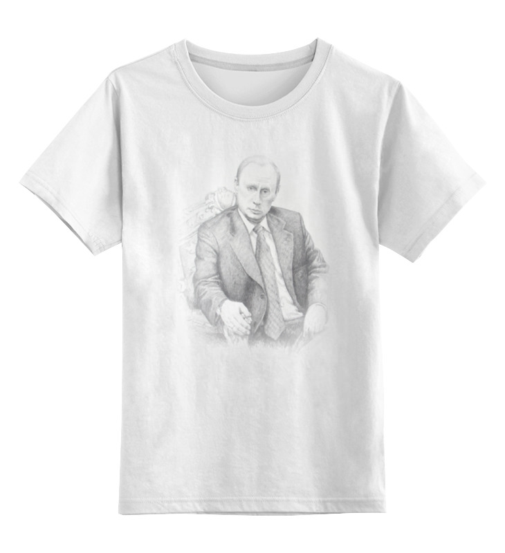 

Детская футболка Printio Патриотичная с Путиным цв.белый р.128, 0000000767803