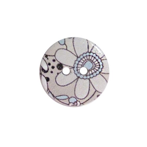 фото Пуговица деревянная айрис "цветы", 15 мм (цвет 160), 100 шт