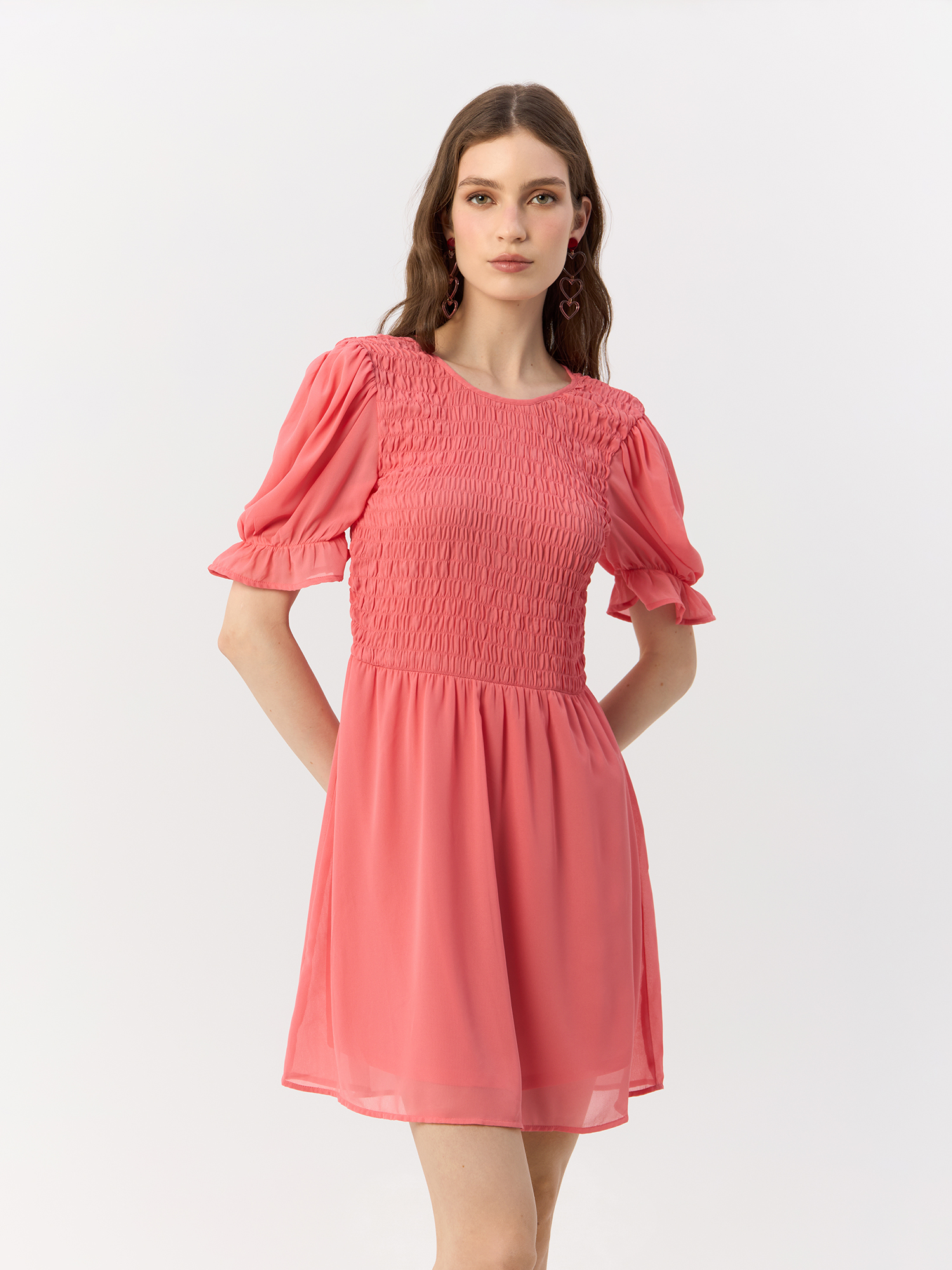 

Платье женское H&M 938915002, розовое, XS, Розовый, 938915002