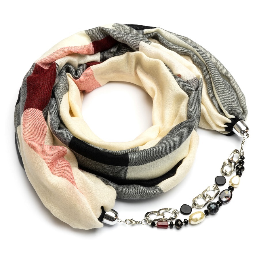 

Шарф женский FOXTROT 003400 черно-красный, 180x90 см, 003400