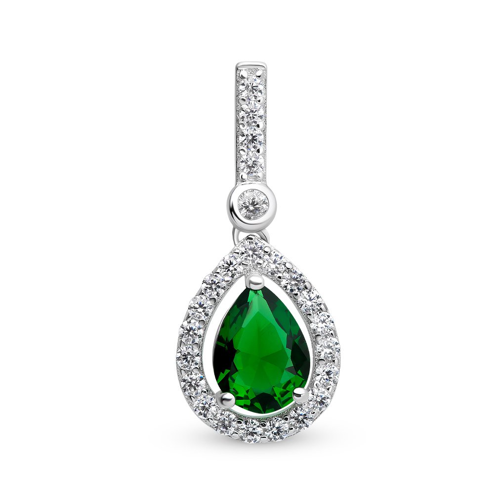 

Подвеска из серебра с изумрудом, фианитом 585Gold 703005562, 703005562