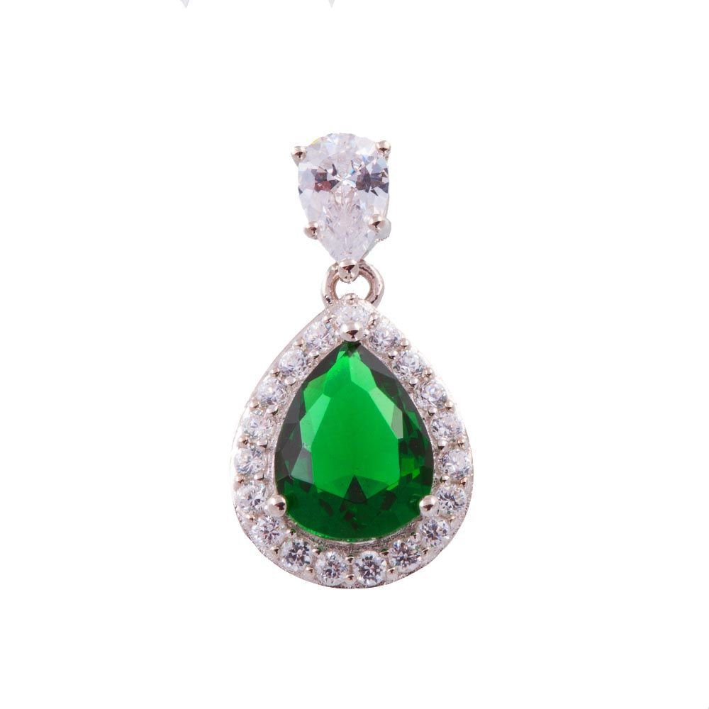 

Подвеска из серебра с изумрудом, фианитом 585Gold 703000055, 703000055
