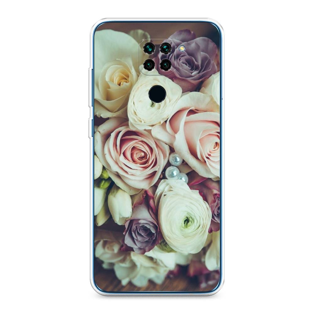 

Чехол на Xiaomi Redmi 10X "Свадебный букет", Белый;фиолетовый, 38150-2