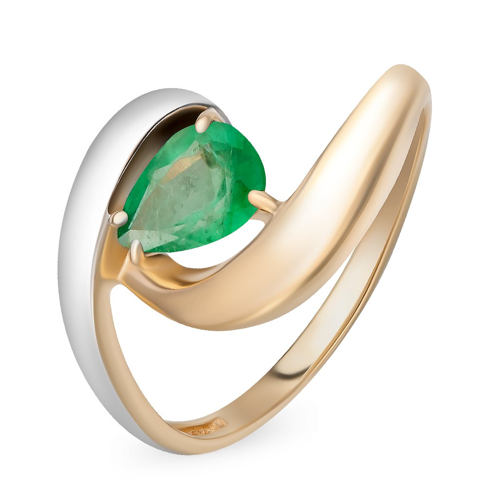 

Кольцо женское из красного золота с изумрудом 585Gold 101010858, р, 101010858