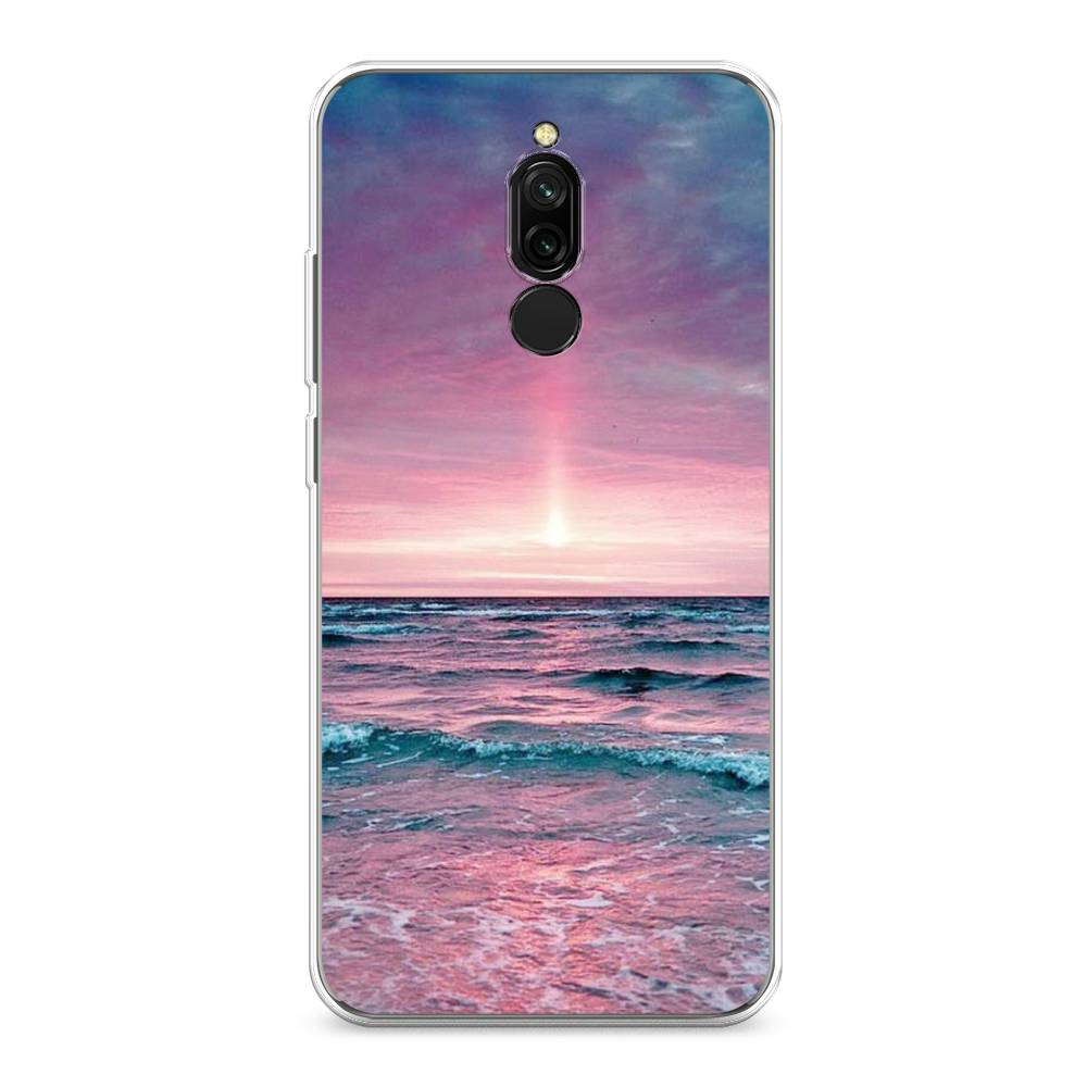 

Чехол на Xiaomi Redmi 8 "Восход 3", Розовый;голубой, 37150-2