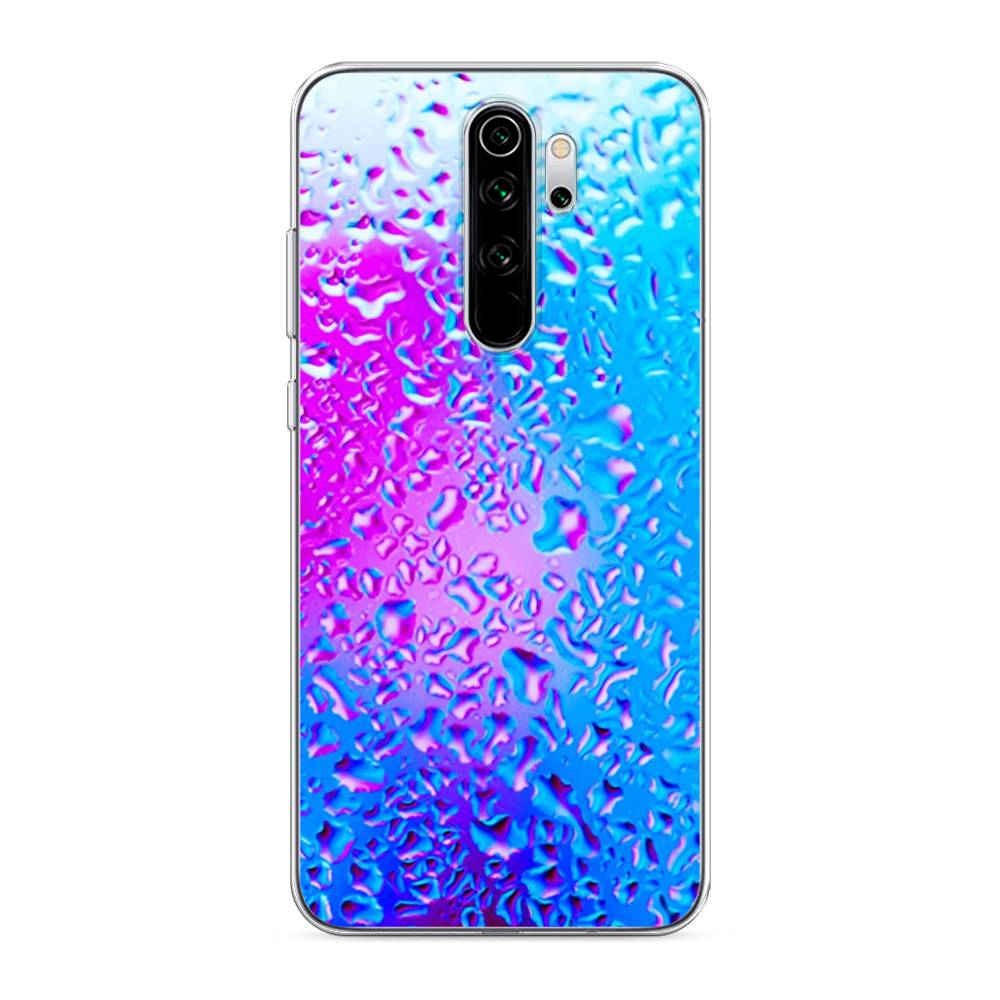 

Чехол на Xiaomi Redmi Note 8 Pro "Капли на стекле", Голубой;розовый, 36650-3