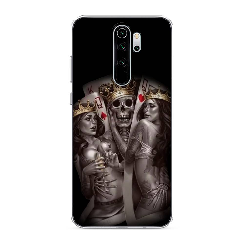 

Чехол на Xiaomi Redmi Note 8 Pro "Карты король и королевы", Серый;желтый, 36650-6