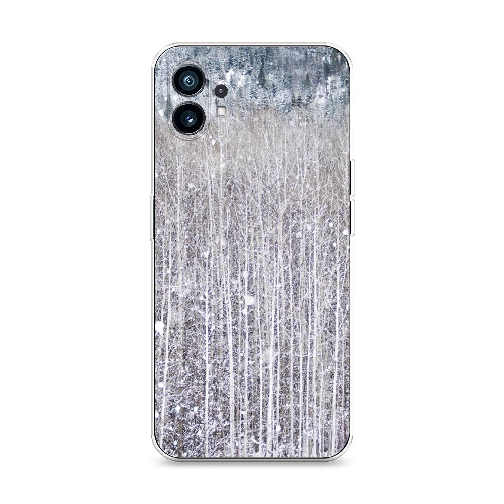 

Чехол на Nothing Phone (1) "Снежный лес", Бежевый;серый;белый, 3300150-5