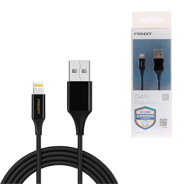 

Дата-кабель USB универсальный lightning Pisen AP04 (черный)