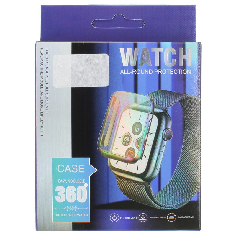 Защитное стекло для Apple Watch Series 3 (42мм) (UV комплект - клей, лампа) (в упаковке)