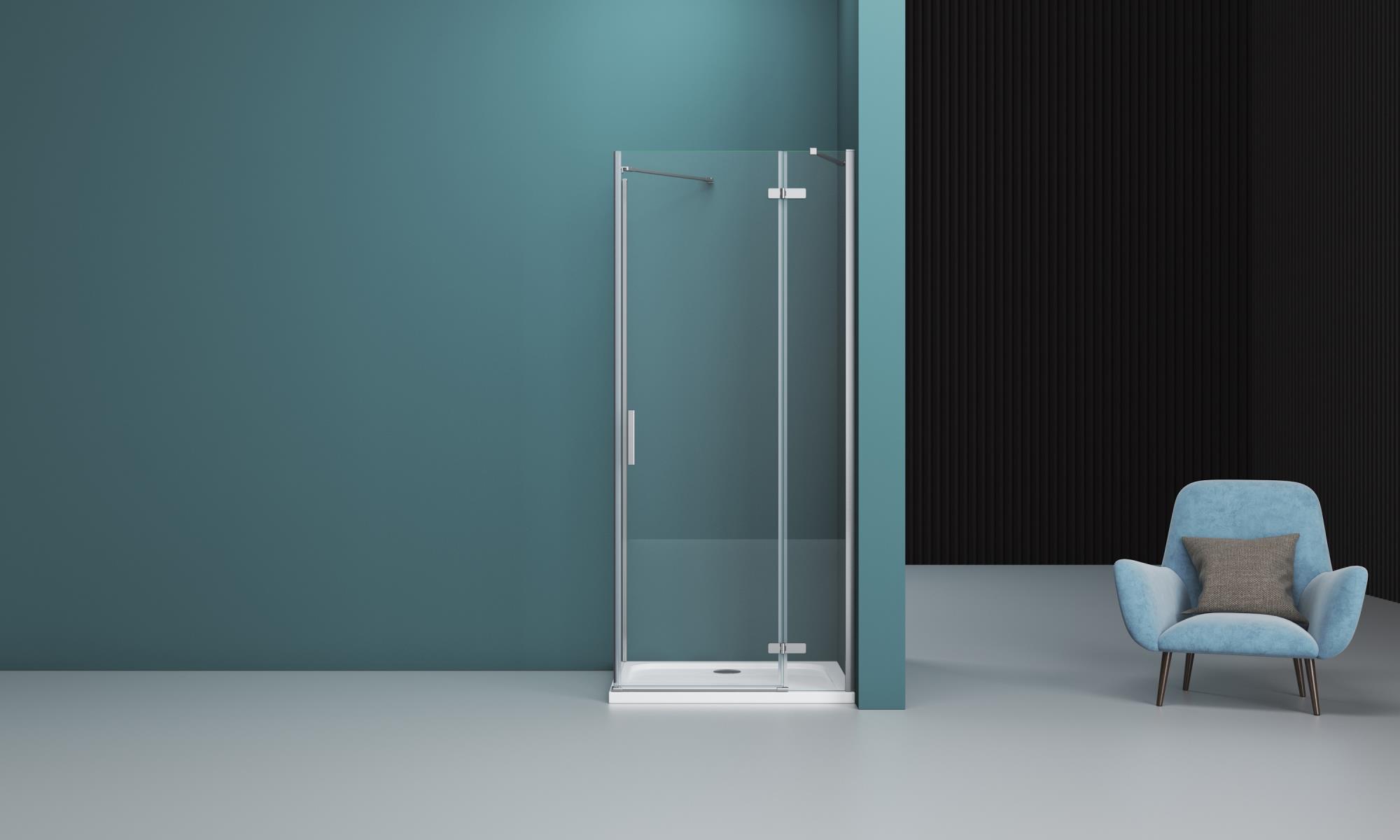 

Душевой уголок BelBagno KRAFT-AH-12-100/80-C-Cr-R