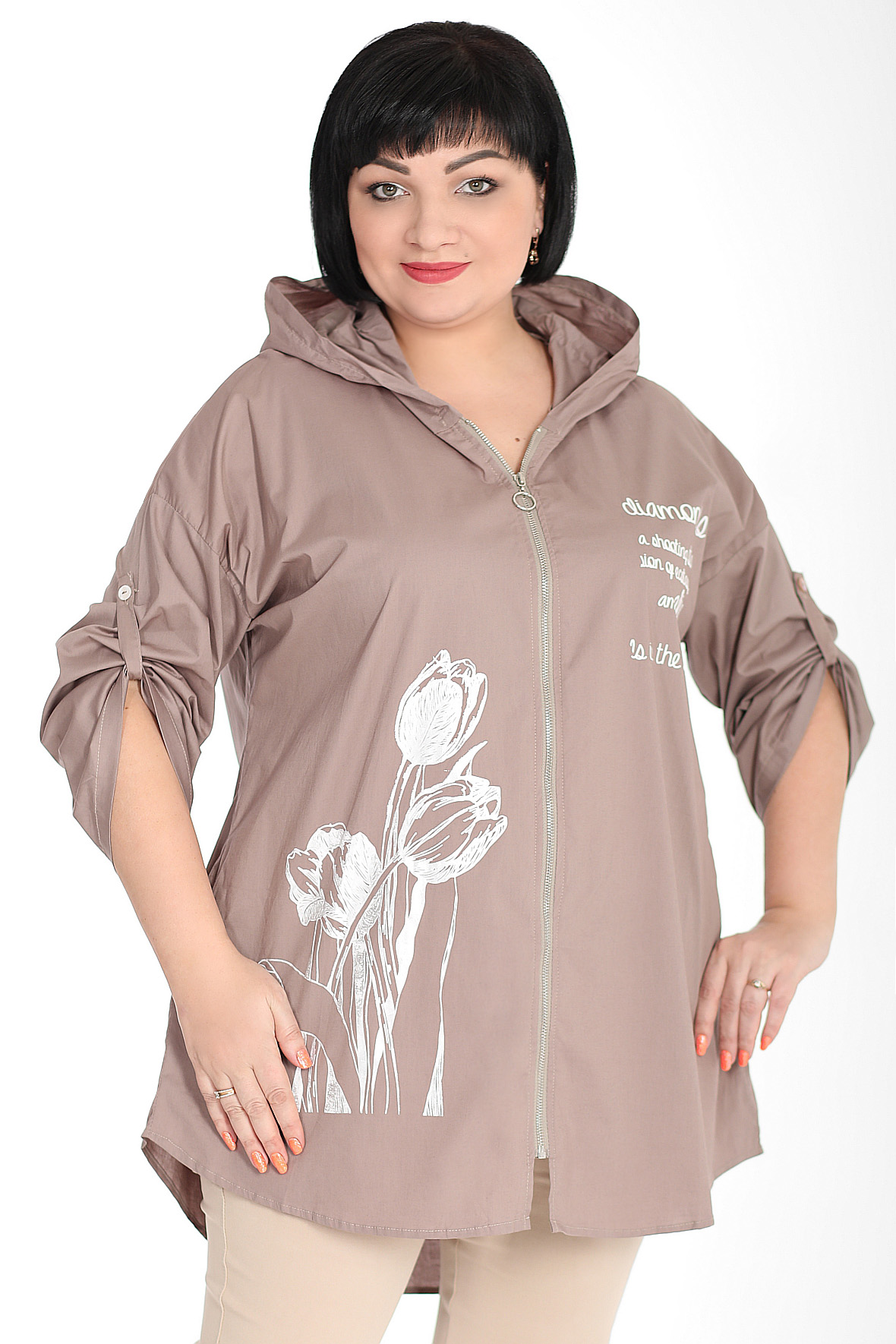 

Ветровка женская AlmondShop З-18 120362.С2 бежевая 52 RU, З-18 120362.С2