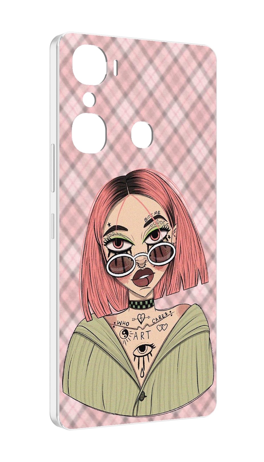 

Чехол MyPads бунтарка-девочка для Infinix Hot 12 Pro, Прозрачный, Tocco