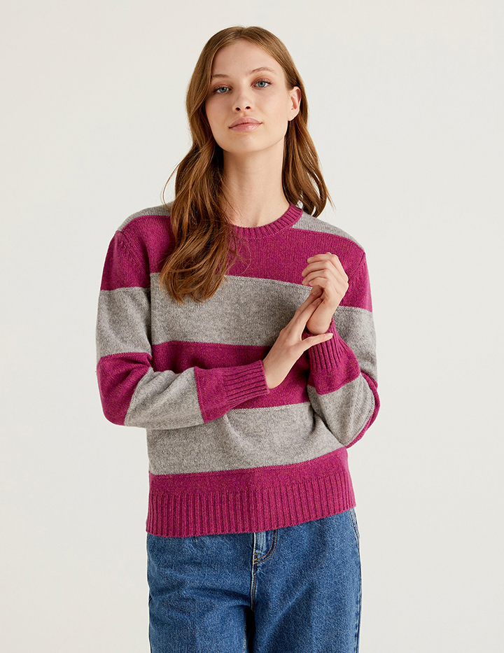 

Джемпер женский United Colors of Benetton 21A_103ME1N23 разноцветный S, 21A_103ME1N23
