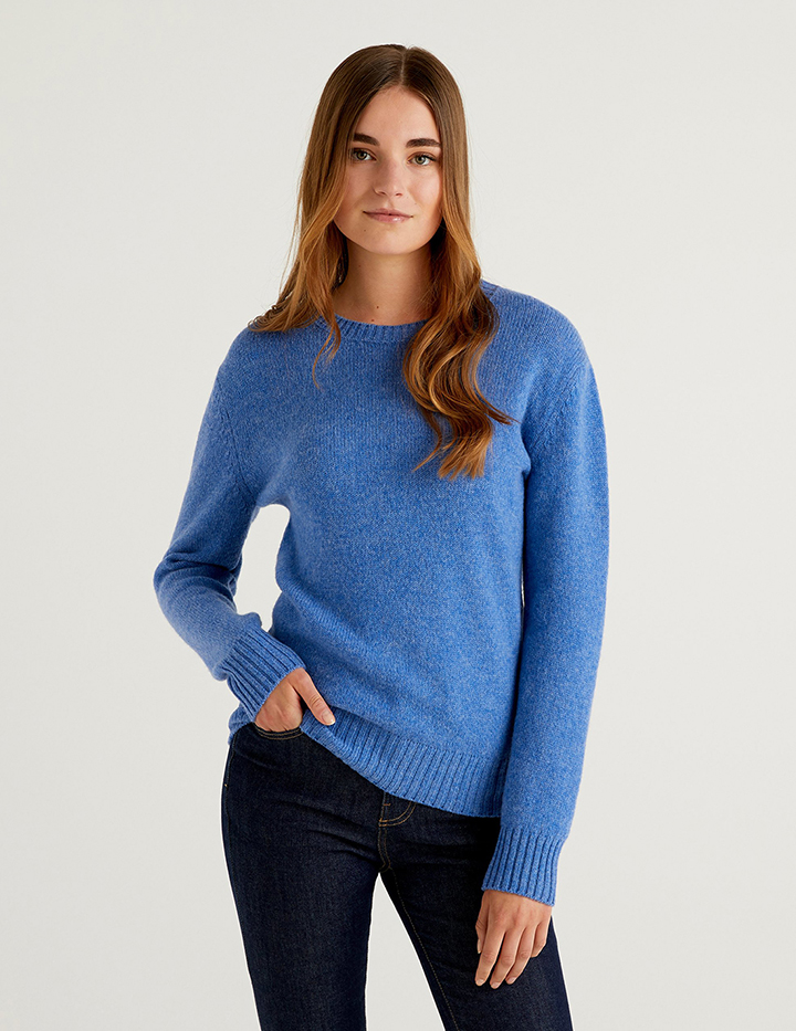 

Джемпер женский United Colors of Benetton 21A_103ME1N23 синий L, 21A_103ME1N23