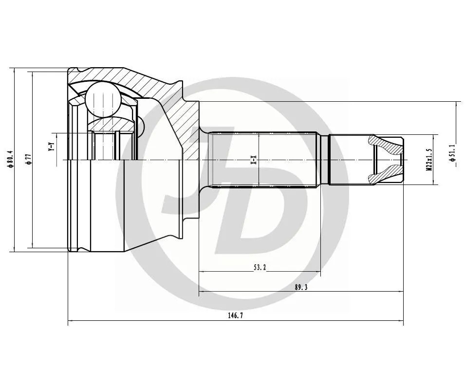

JUST DRIVE ШРУС внешний 1шт JUST DRIVE JCT0227