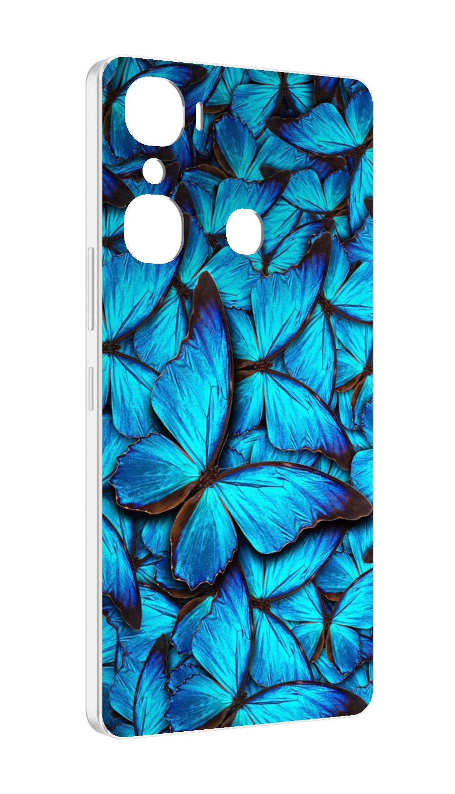 

Чехол MyPads бирюзовые бабочки для Infinix Hot 12 Pro, Прозрачный, Tocco