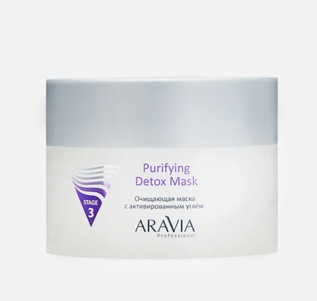 Маска для лица Aravia Professional Purifying Detox Mask 150 мл обертывание альганика для похудения горячая маска на белой глине и водорослях