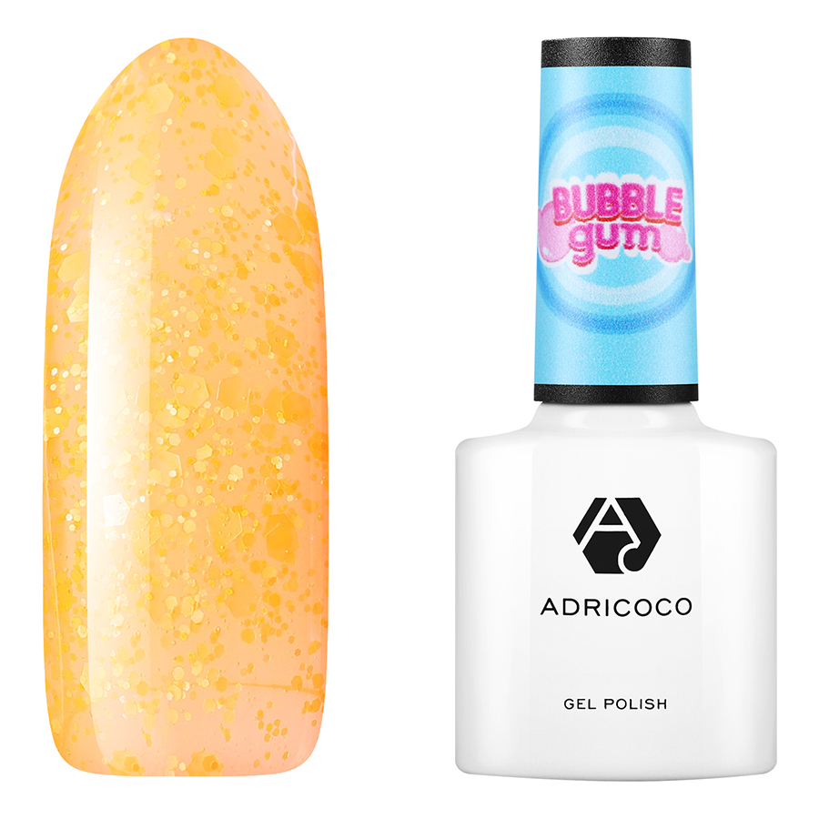 Гель-лак Adricoco Bubble gum с цветной неоновой слюдой №03 веселый мандарин 8 мл веселый цифроград цифры от 0 до 9 с развивающими заданиями