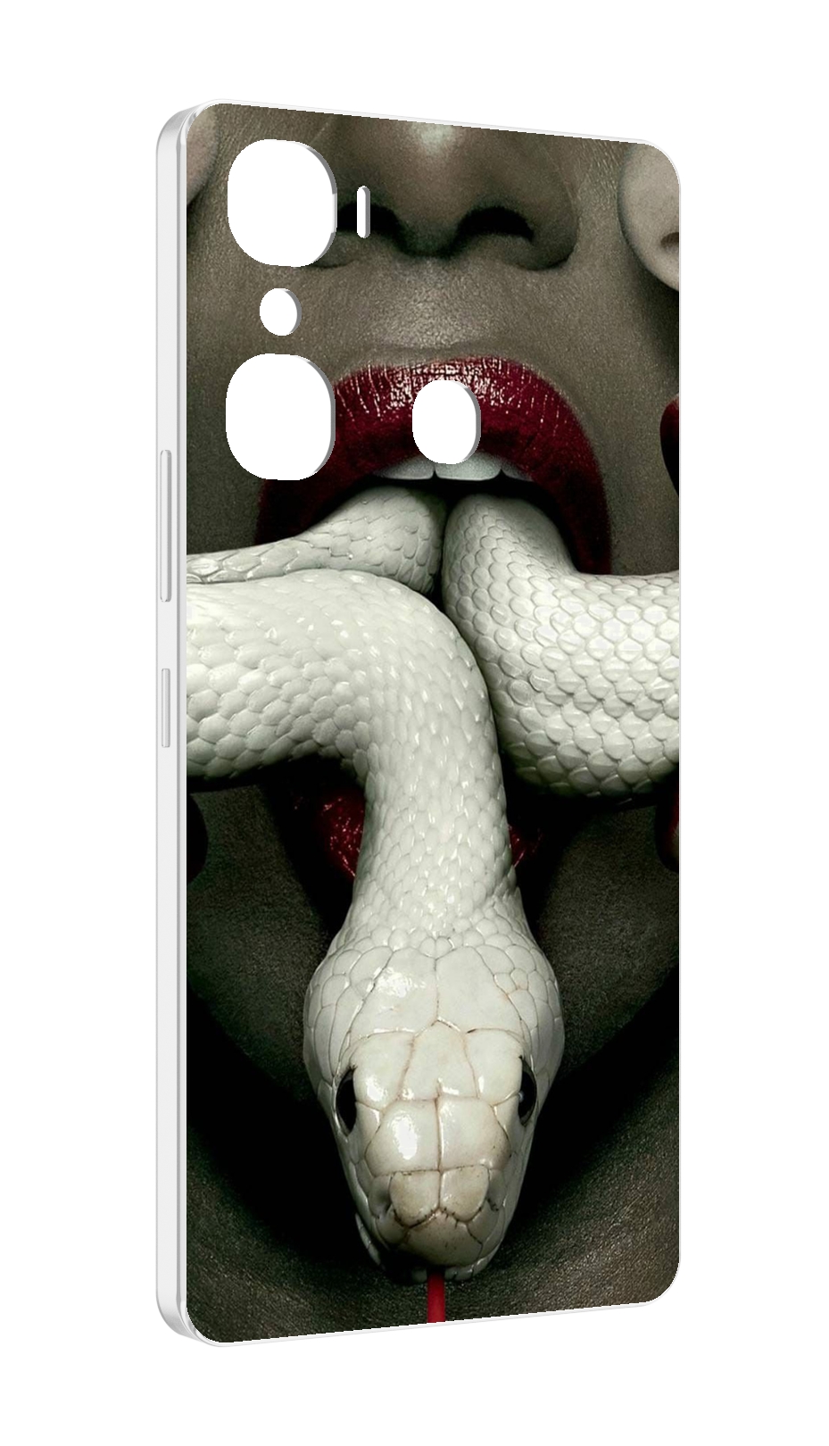 

Чехол MyPads белая-змея для Infinix Hot 12 Pro, Прозрачный, Tocco