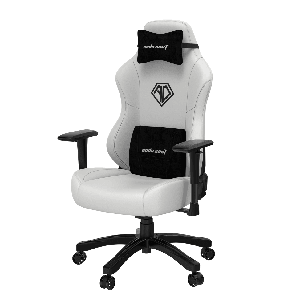 Кресло игровое Anda Seat Phantom 3, цвет белый, размер L (90кг), материал ПВХ (AD18)