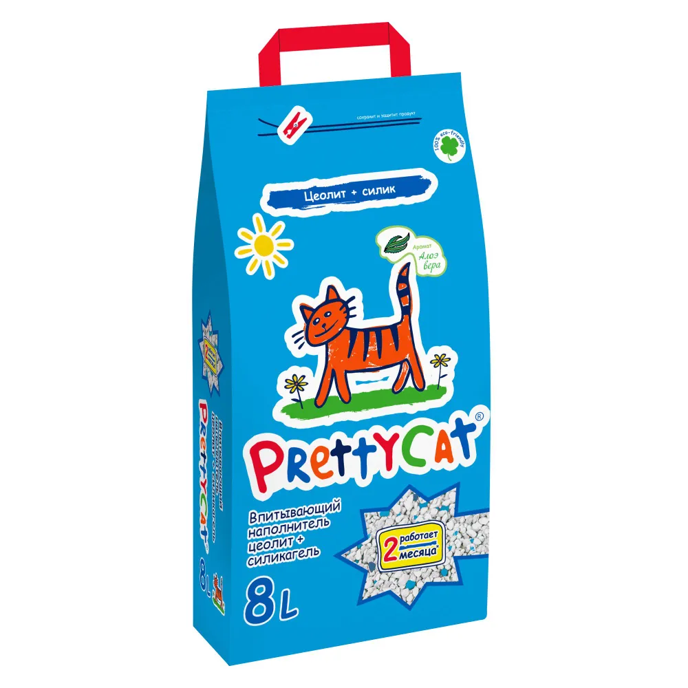 Наполнитель для кошачьего туалета PRETTYCAT Naturel впитывающий с алоэ 4кг