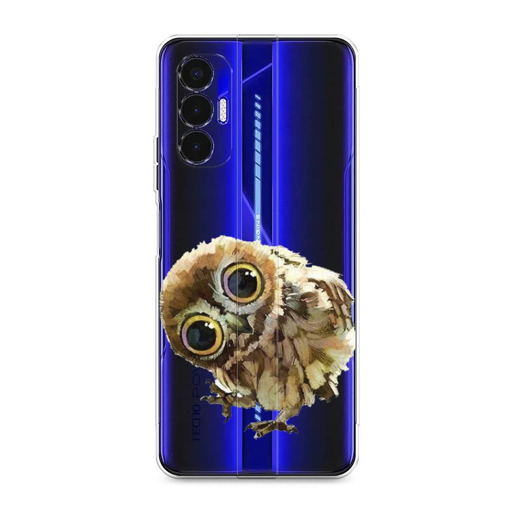 

Чехол Awog на Tecno Pova 3 "Любопытный совенок", Разноцветный, 301550-1