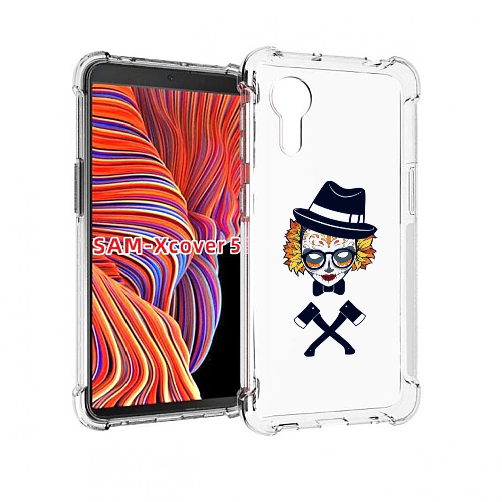 

Чехол MyPads девушка в маске с топорами рисунок для Samsung Galaxy Xcover 5, Прозрачный, Tocco