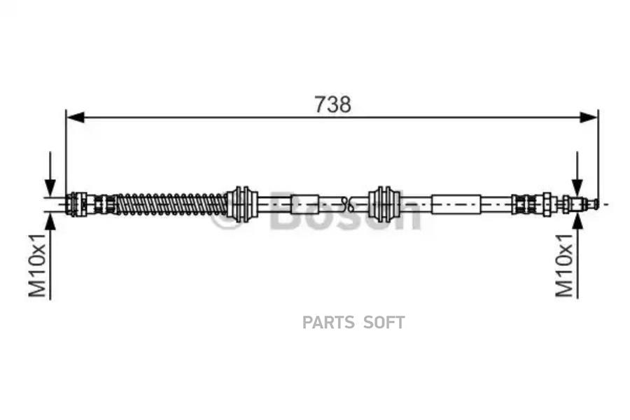 

BOSCH Шланг тормозной BOSCH 1987481370