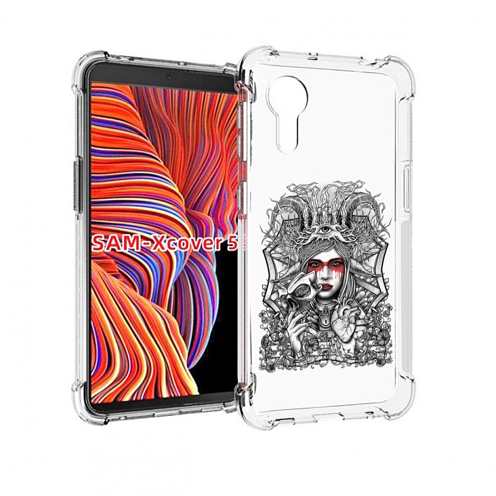 Чехол MyPads грусная девушка для Samsung Galaxy Xcover 5