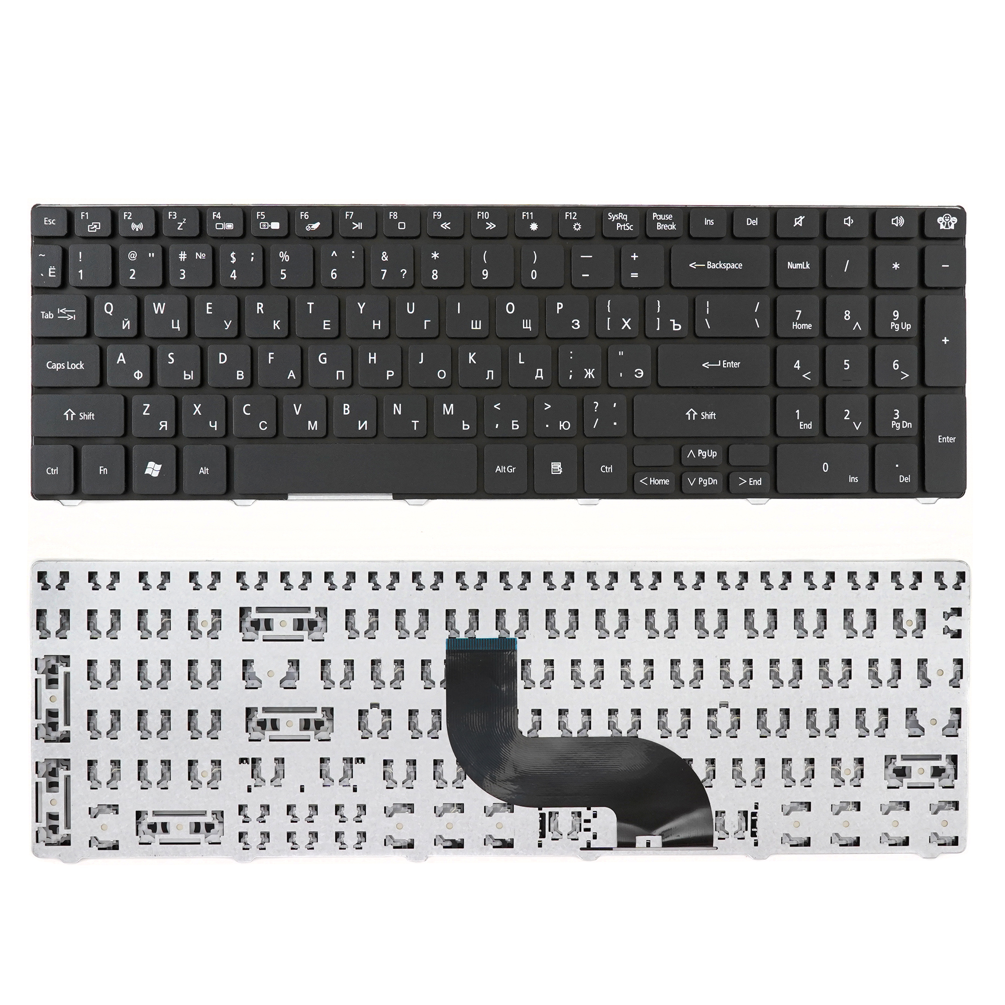 

Клавиатура для ноутбука Packard Bell TM81, TM86, TM87 черная, PK130QG1B04