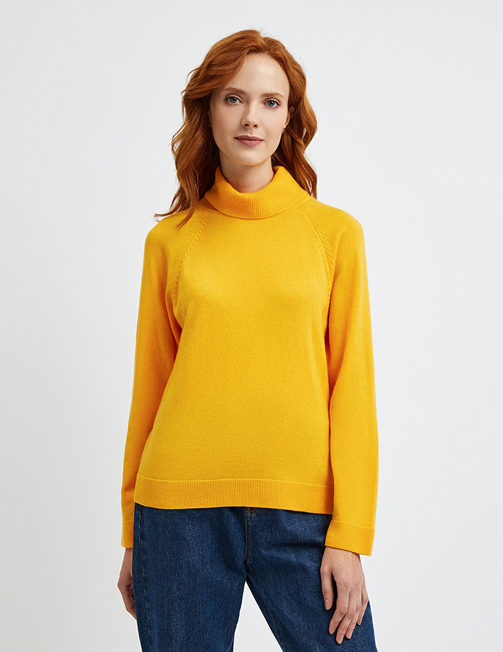 

Водолазка женская United Colors of Benetton 21A_1035D2551 желтая S, 21A_1035D2551