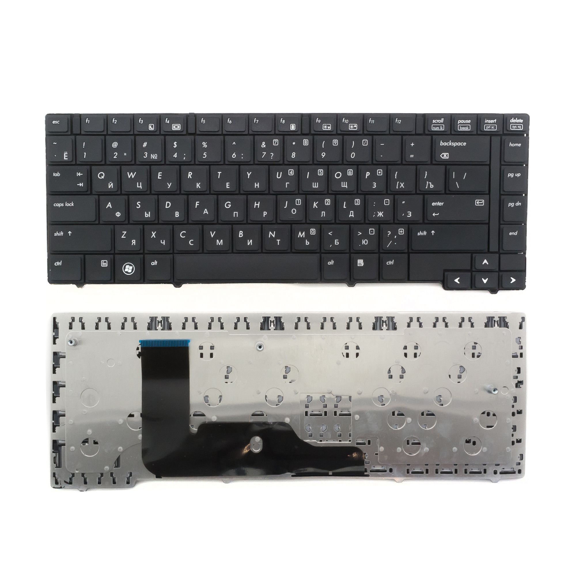 

Клавиатура для ноутбука HP EliteBook 8440P черная, плоский Enter, PK1307D3A06