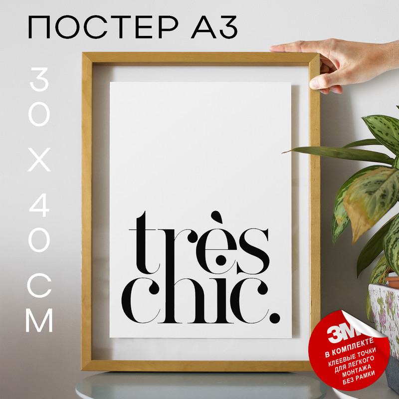 

Постер интерьерный Trs Chic А3 DSP181814 30х40, рамка А3, DSP181814