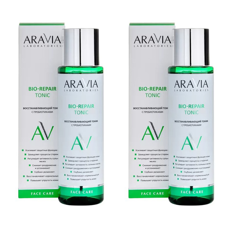 Тоник Aravia Laboratories Восстанавливающий с пребиотиками Bio-Repair Tonic 250 мл 2 шт полирующий сухой скраб для тела aravia organic berry polish 300 г