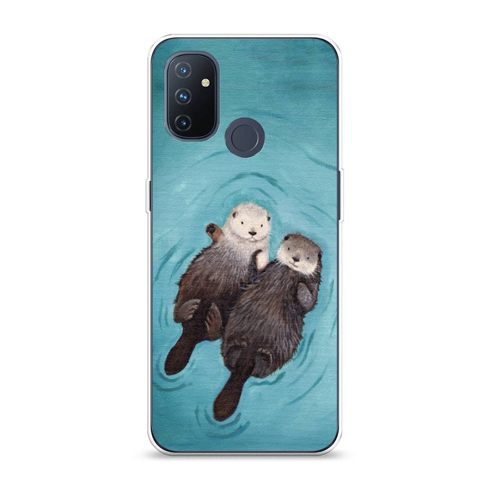 

Чехол Awog на OnePlus Nord N100 / ВанПлас Nord N100 "Парочка бобров", Голубой, 152450-10