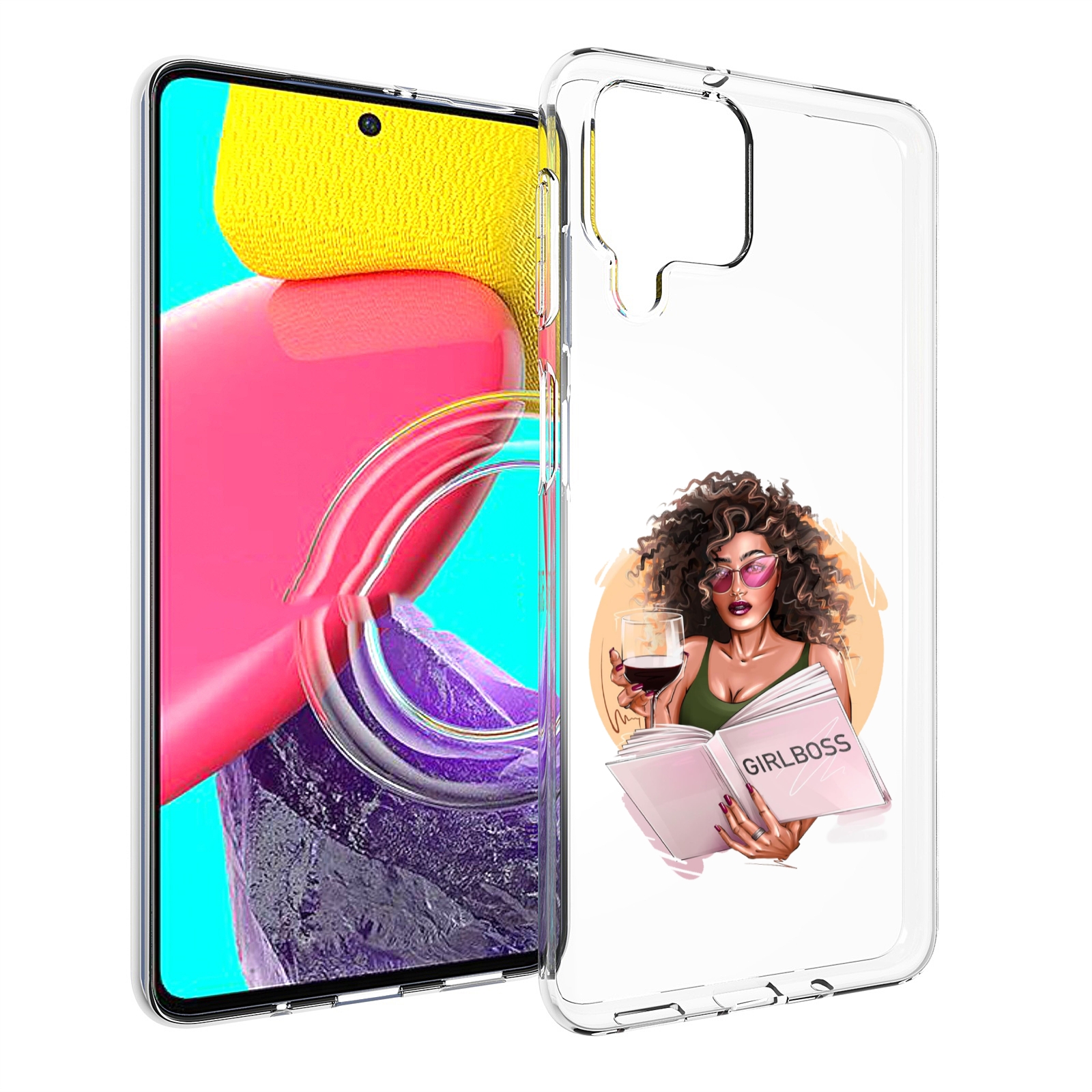 

Чехол MyPads Girlboss with wine_ Etsy женский для Samsung Galaxy M30, Прозрачный, Tocco
